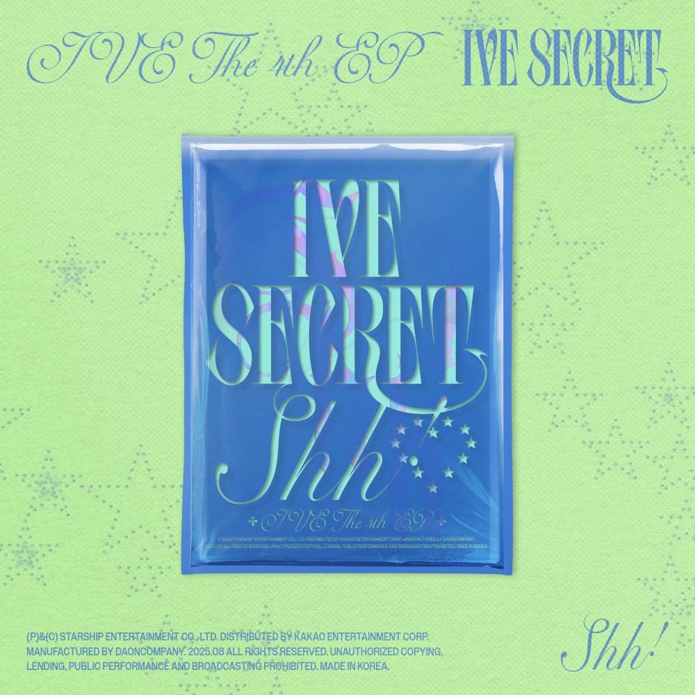 IVE 4th EP Album IVE SECRET (SHH! VER.) with Photobook, Photocard, Instant photo, Folded poster, CD-R, Sticker.