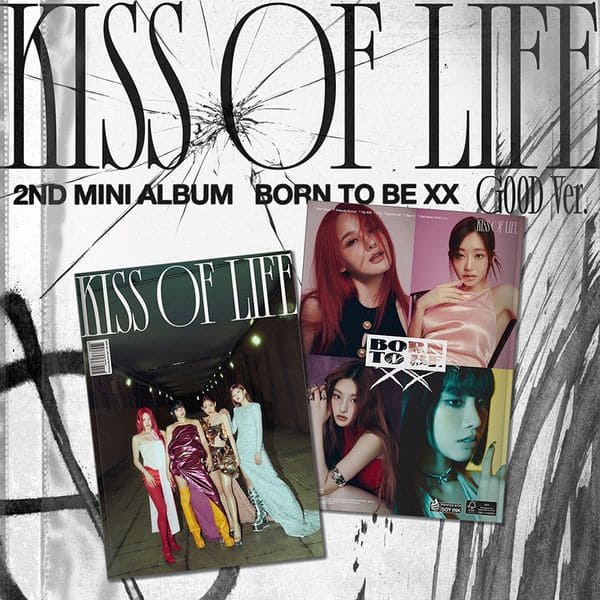 KISS OF LIFE 2nd Mini Album 'BORN TO BE XX' (GOOD VER.) with Magazine, CD-R, Sticker, Photocards, Poster, Accordion folding not