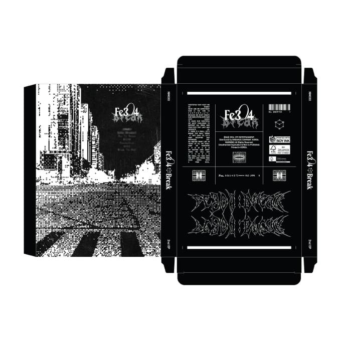 NMIXX 2nd EP Album Fe3O4: BREAK Poster ver. with Poster set, Lyric book, Photocard.