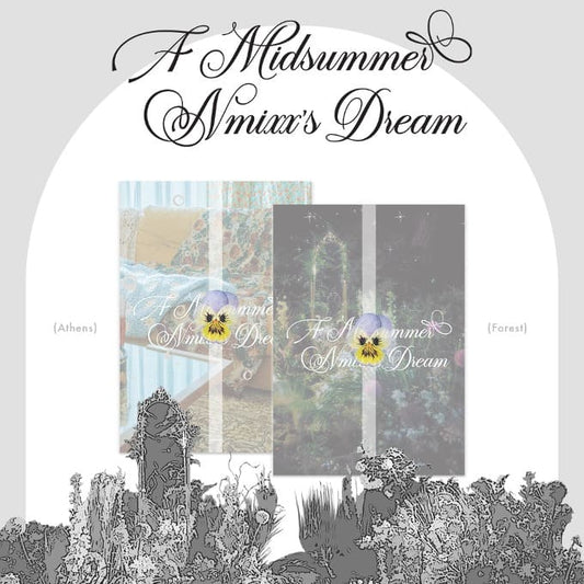 NMIXX 3rd Single Album A Midsummer NMIXX's Dream (ATHENS / FOREST VERSION) with Photobook, Polaroid card, Photocard, Bookmark, Sticker, Story book, Poster.