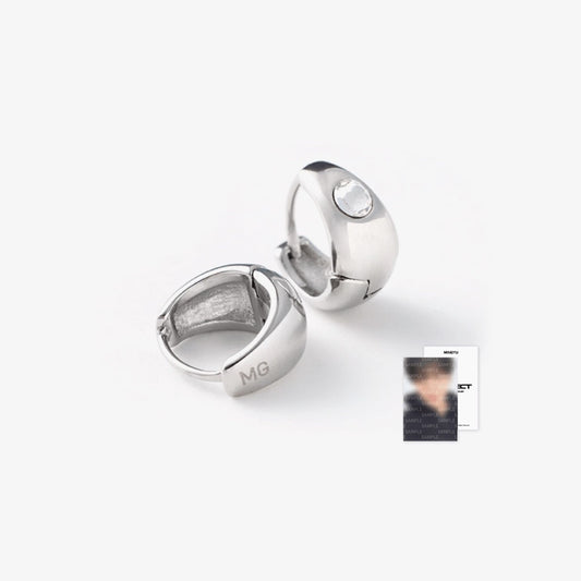 Seventeen 8th Anniversary Earrings Official MD MINGYU Earrings with Photocard.