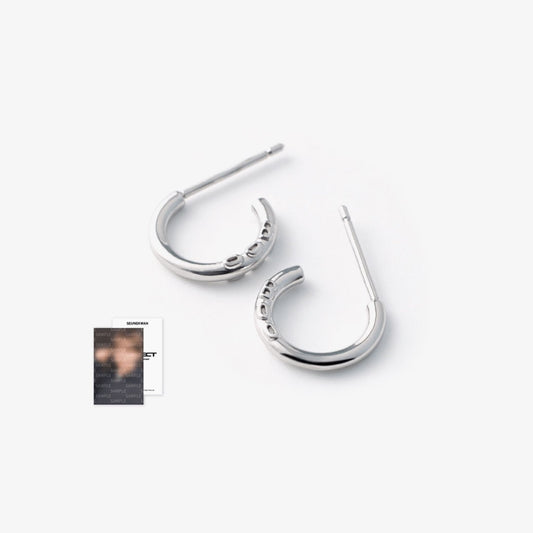 Seventeen 8th Anniversary Earrings Official MD SEUNGKWAN Earrings with Photocard.