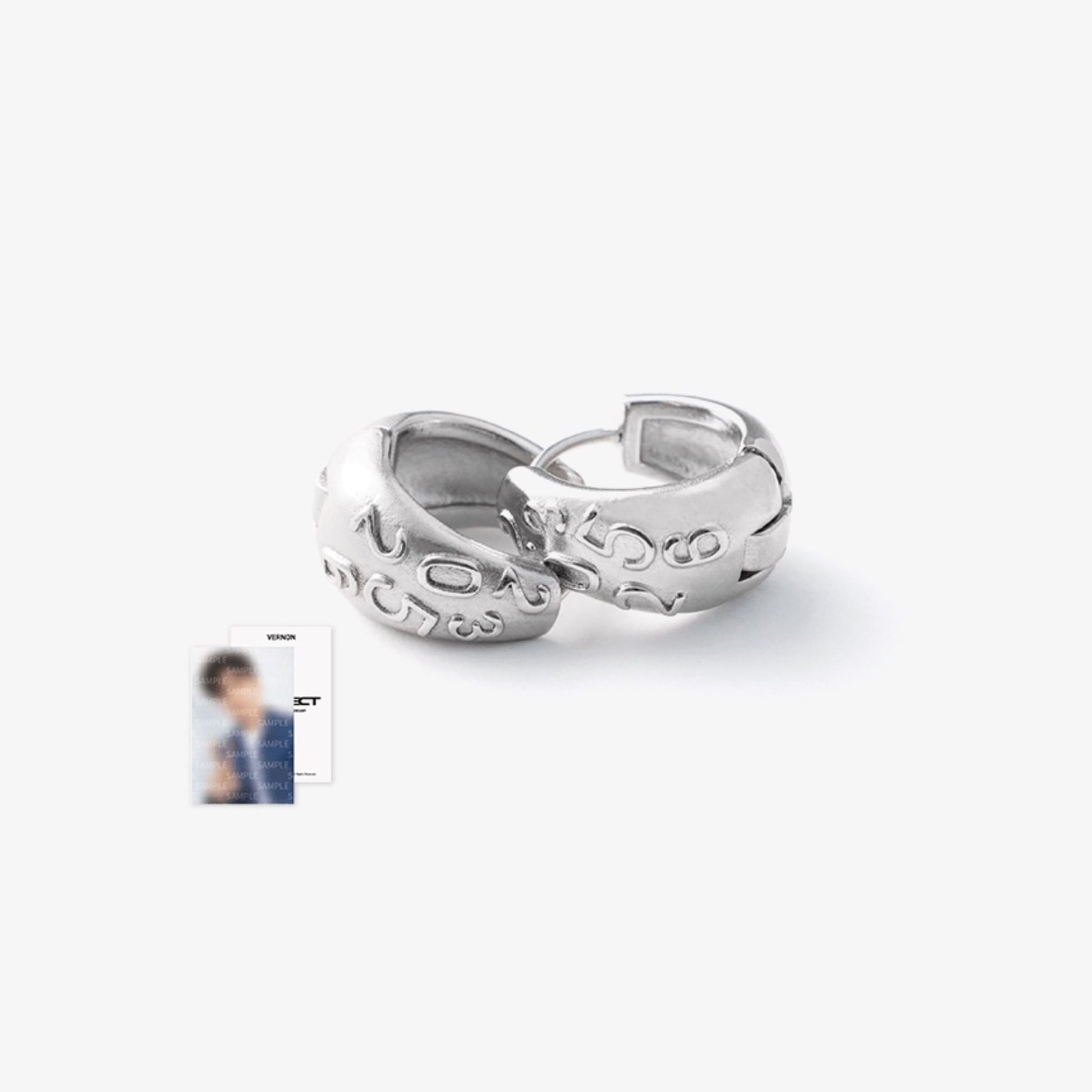 Seventeen 8th Anniversary Earrings Official MD VERNON Earrings with Photocard.