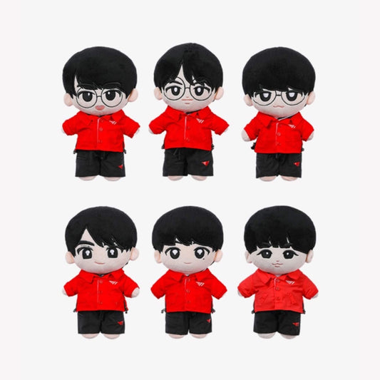 T1 2025 League of Legends (LOL) Player  Plushie (DORAN / ONER / FAKER / GUMAYUSI / SMASH / KERIA VER.) with Uniform, Photocard.