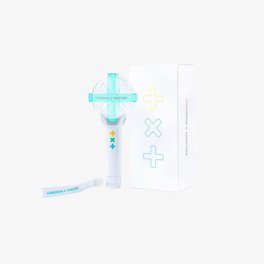 TXT Official light stick (MOA BONG) with Photocards, Strap, Dust bag.