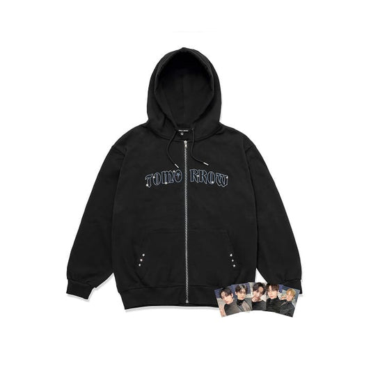 TXT WORLD TOUR ACT : TOMORROW Official MD Zip-Up Hoodie with Photocard.