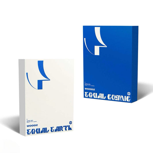 WOODZ - 1ST MINI ALBUM EQUAL (EARTH / COSMIC VER.) with Booklet, Postcard set, Sticker, Photocard, Folded poster, ID Photo, Polaroid, Poster.