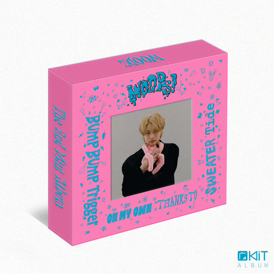 WOODZ 2nd Mini Album WOOPS! (KIT ALBUM) with AIR-KiT, Lyrics card, Photocard, Booklet.
