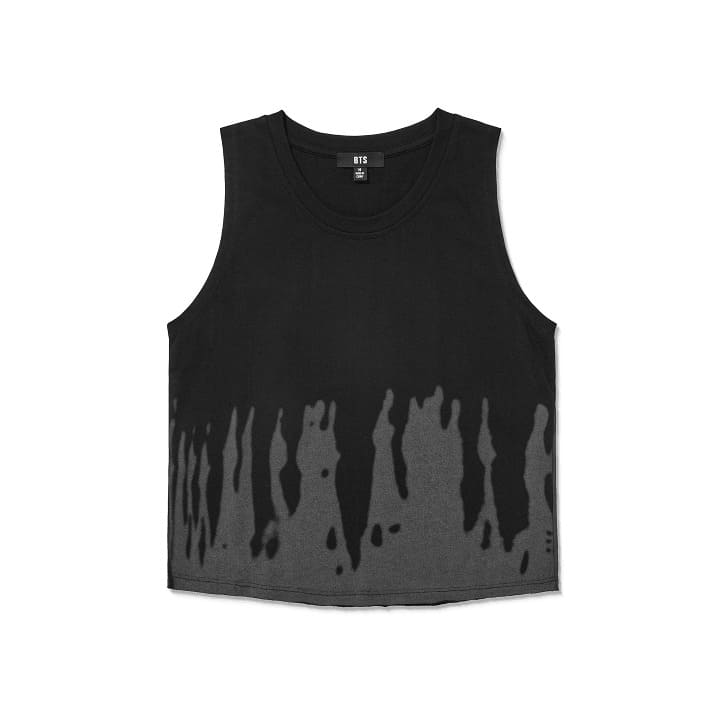 BTS - WORLD TOUR ARIRANG OFFICIAL MERCH SLEEVELESS T-SHIRT CROP FIT (BLACK)