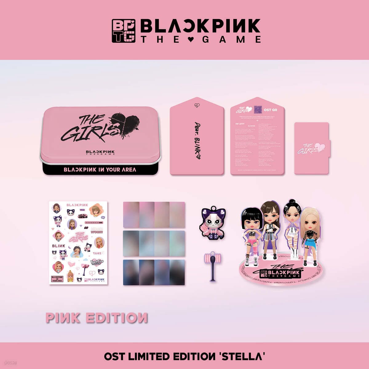 BLACKPINK The Game OST The Girls Stella version with Photocards, Standee, Keyring Pendants