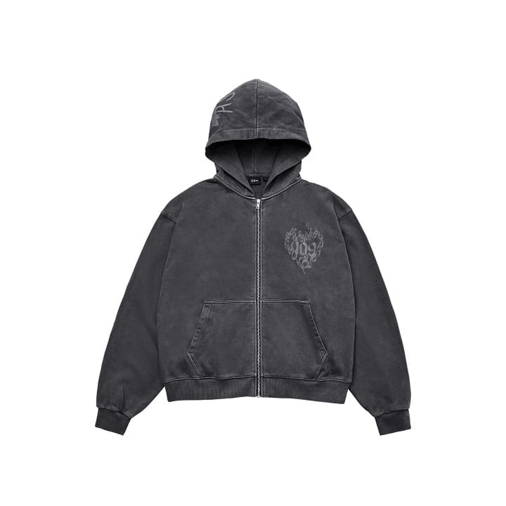 ENHYPEN - ARTIST MADE COLLECTION BY ENHYPEN OFFICIAL MERCH SUNGHOON 109 ZIP-UP HOODIE (CHARCOAL)