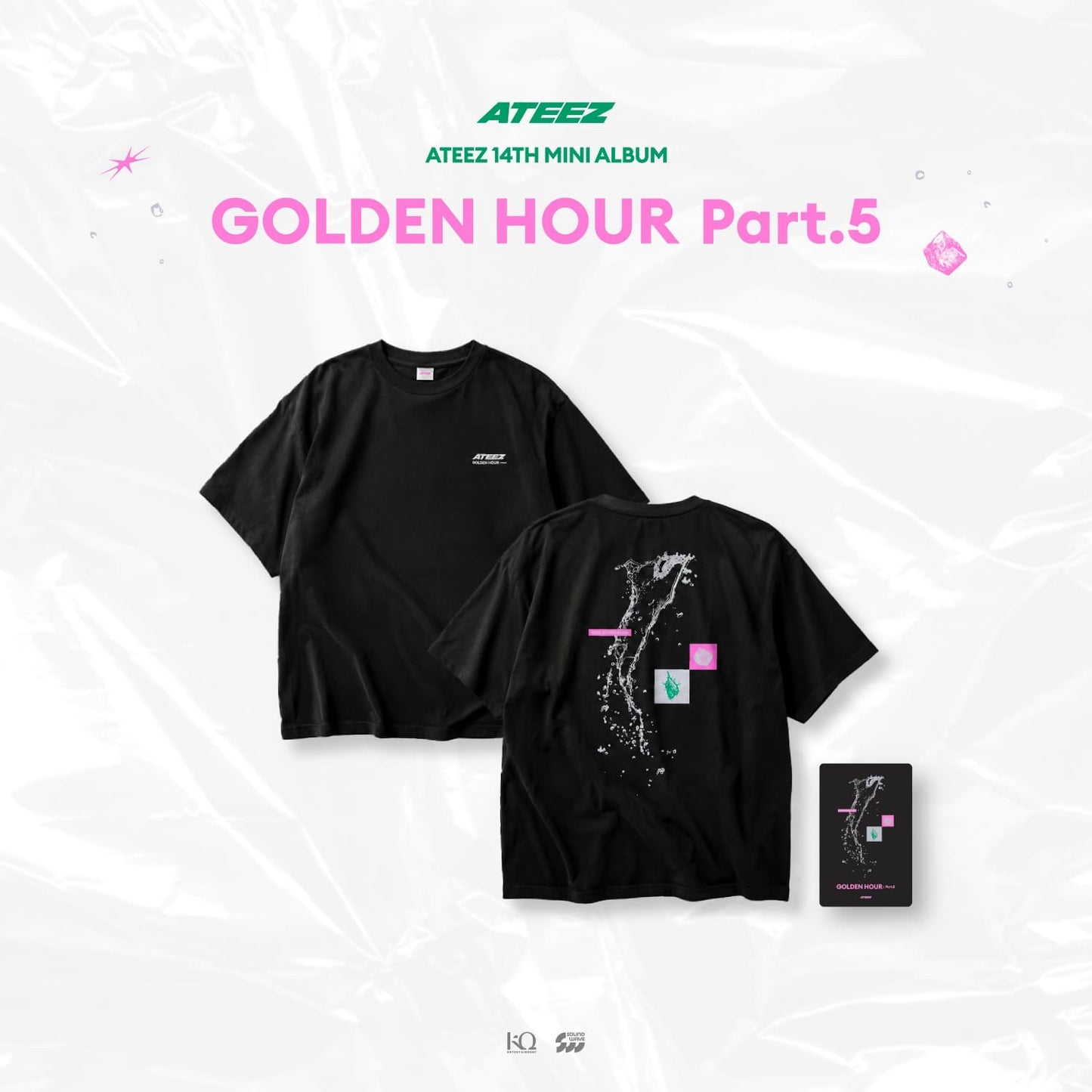 ATEEZ - 14TH MINI ALBUM GOLDEN HOUR : PART.5 POP-UP STORE OFFICIAL MERCH SHORT SLEEVE T-SHIRT