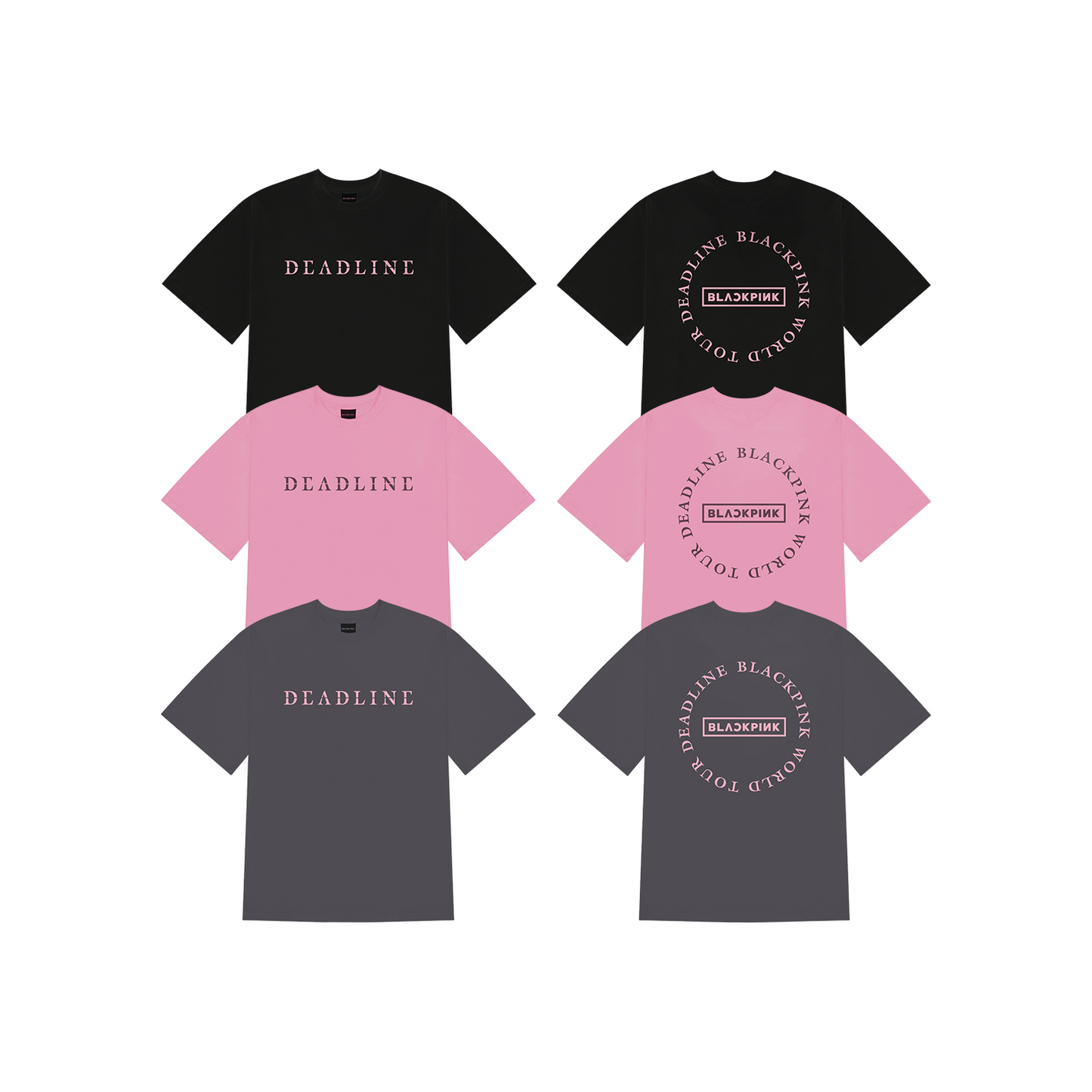 BLACKPINK - WORLD TOUR DEADLINE OFFICIAL MERCH BLACKPINK ROUND LOGO T-SHIRT