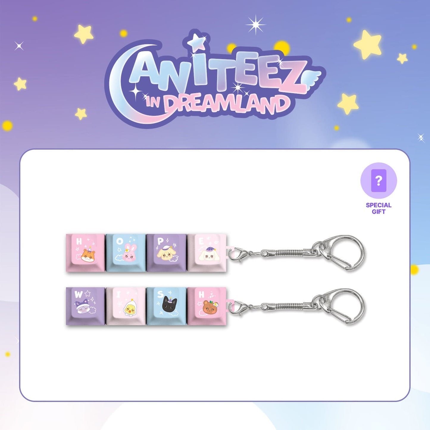 ATEEZ - ANITEEZ IN DREAMLAND OFFICIAL MERCH KEY CAP KEYRING