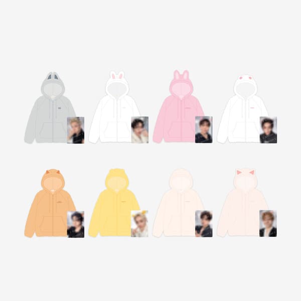STRAY KIDS - WORLD TOUR RUN IT SEOUL OFFICIAL MERCH SKZOO FLEECE HOOD ZIP-UP