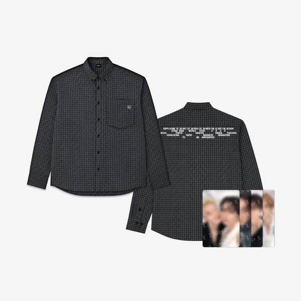 STRAY KIDS - WORLD TOUR RUN IT SEOUL OFFICIAL MERCH CHECK SHIRT