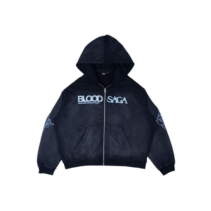 ENHYPEN - WORLD TOUR BLOOD SAGA US EXCLUSIVE OFFICIAL MERCH NA ROUTING ZIP-UP HOODIE