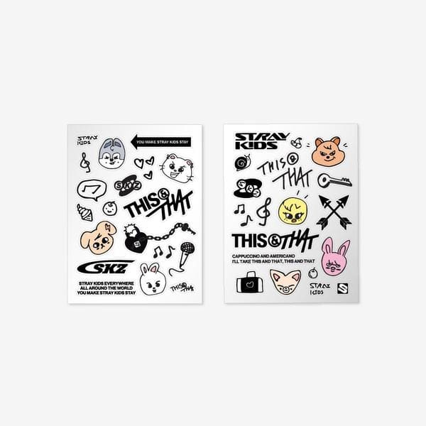 STRAY KIDS - THIS & THAT OFFICIAL MERCH TATTOO STICKER