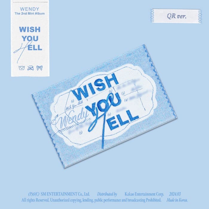RED VELVET WENDY - 2ND MINI ALBUM WISH YOU HELL (QR VER.)