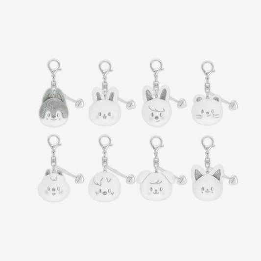 STRAY KIDS - DOMINATE : CELEBRATE OFFICIAL MERCH SKZOO FACE KEYRING SILVER VER.