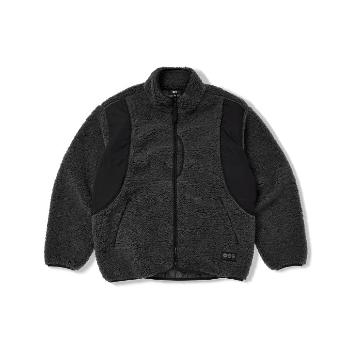 BTS - WORLD TOUR ARIRANG OFFICIAL MERCH FLEECE JACKET (CHARCOAL)