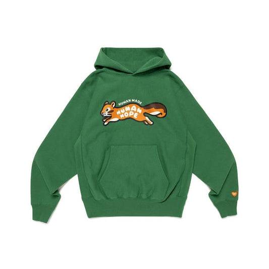 BTS J-HOPE X HUMAN MADE - HUMAN HOPE OFFICIAL MERCH HEAVYWEIGHT HOODIE GREEN