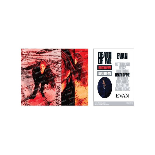 EVAN - DEATH OF ME OFFICIAL MERCH POSTCARD & STICKER SET