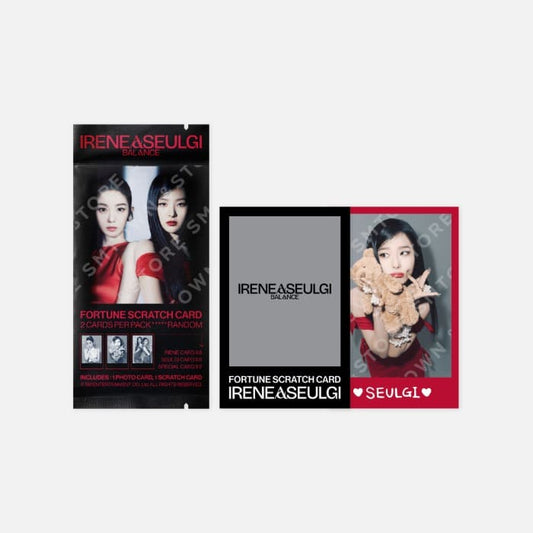 RED VELVET IRENE & SEULGI - 2025 CONCERT TOUR BALANCE OFFICIAL MERCH FORTUNE SCRATCH CARD SET