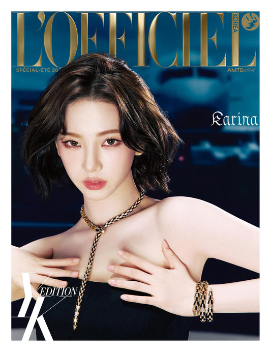 AESPA - L'OFFICIEL KOREA MAGAZINE YK EDITION 2025 SUMMER SPECIAL ISSUE A COVER (KARINA COVER)