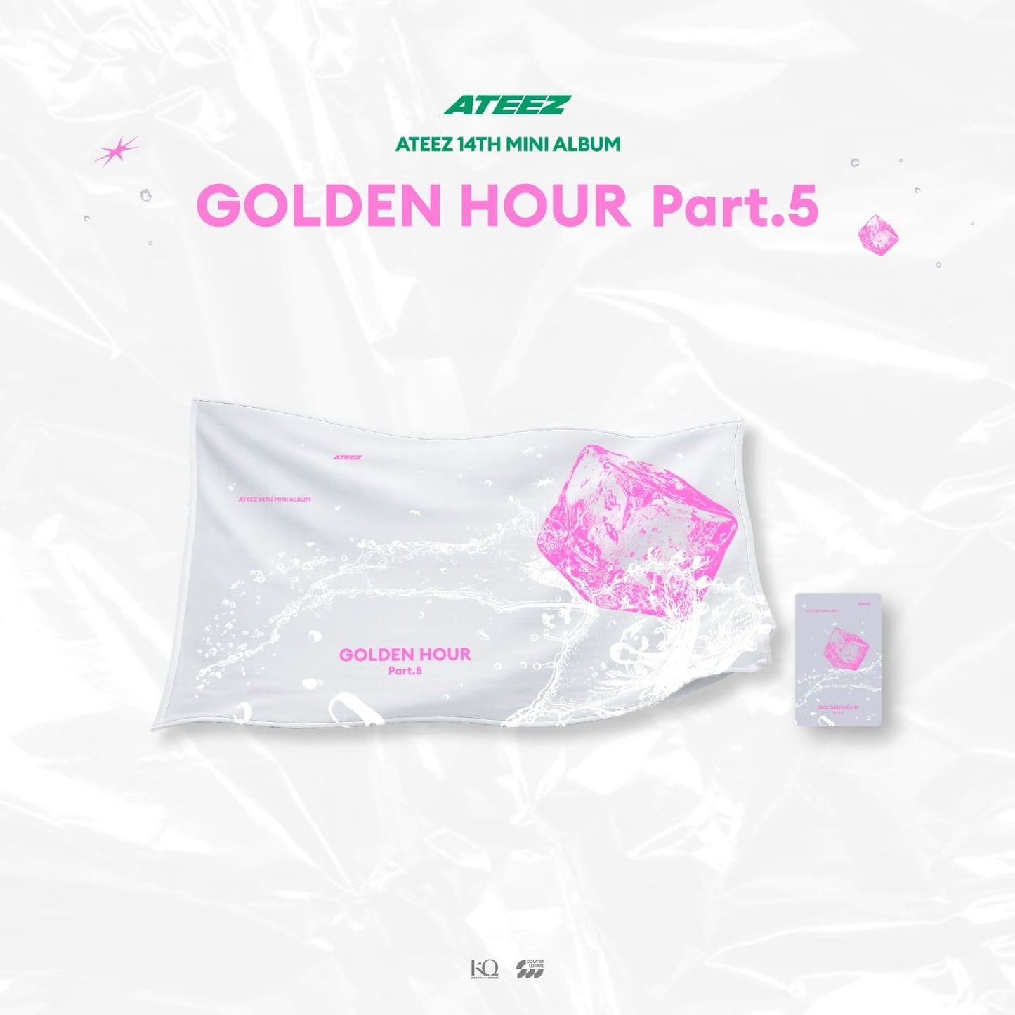 ATEEZ - 14TH MINI ALBUM GOLDEN HOUR : PART.5 POP-UP STORE OFFICIAL MERCH SLOGAN TOWEL