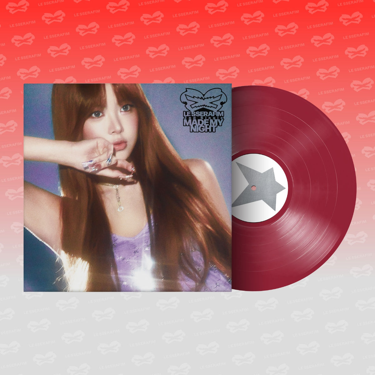 LE SSERAFIM - 2ND SINGLE ALBUM MADE MY NIGHT VINYL (WARM RED VER.)