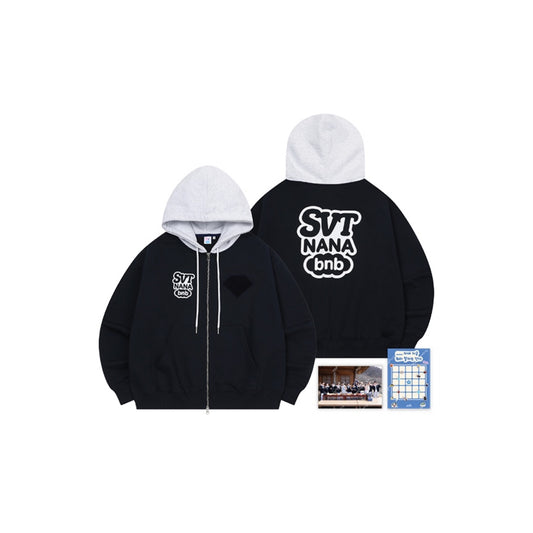 SEVENTEEN  - NANA BNB WITH SEVENTEEN OFFICIAL MERCH ZIP-UP HOODIE