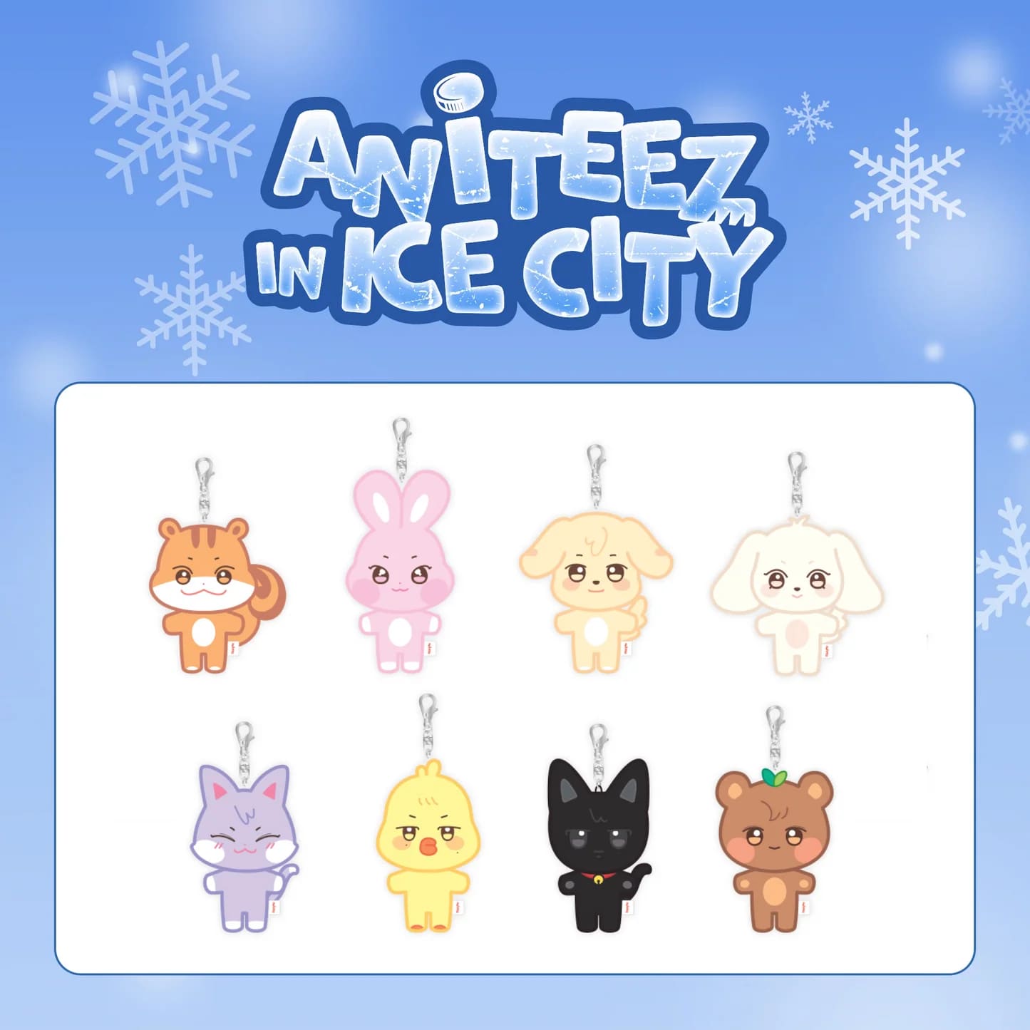 ATEEZ - ANITEEZ IN ICE CITY OFFICIAL MERCH PLUSH KEYRING