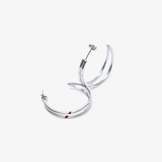 BTS - ARTIST MADE COLLECTION BY BTS OFFICIAL MERCH JIMIN RED CARVING EARRING