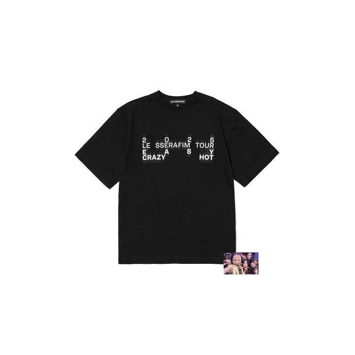 LE SSERAFIM - EASY CRAZY HOT OFFICIAL MERCH S/S T-SHIRT (BLACK)