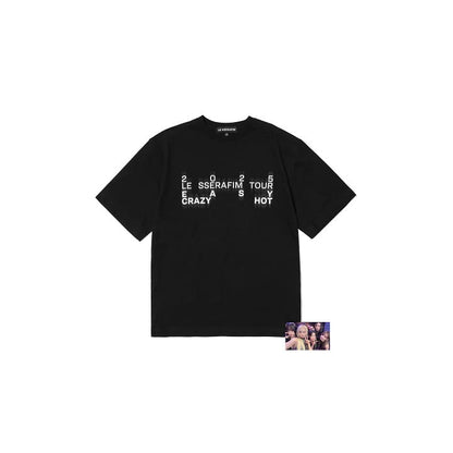 LE SSERAFIM - EASY CRAZY HOT OFFICIAL MERCH S/S T-SHIRT (BLACK)