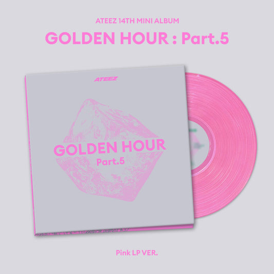 ATEEZ - 14TH MINI ALBUM GOLDEN HOUR : PART.5 (PINK LP VER.)