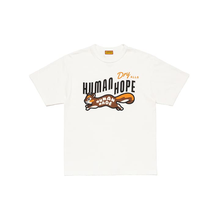 BTS J-HOPE X HUMAN MADE - HUMAN HOPE OFFICIAL MERCH GRAPHIC T-SHIRT WHITE (SEASON 2)