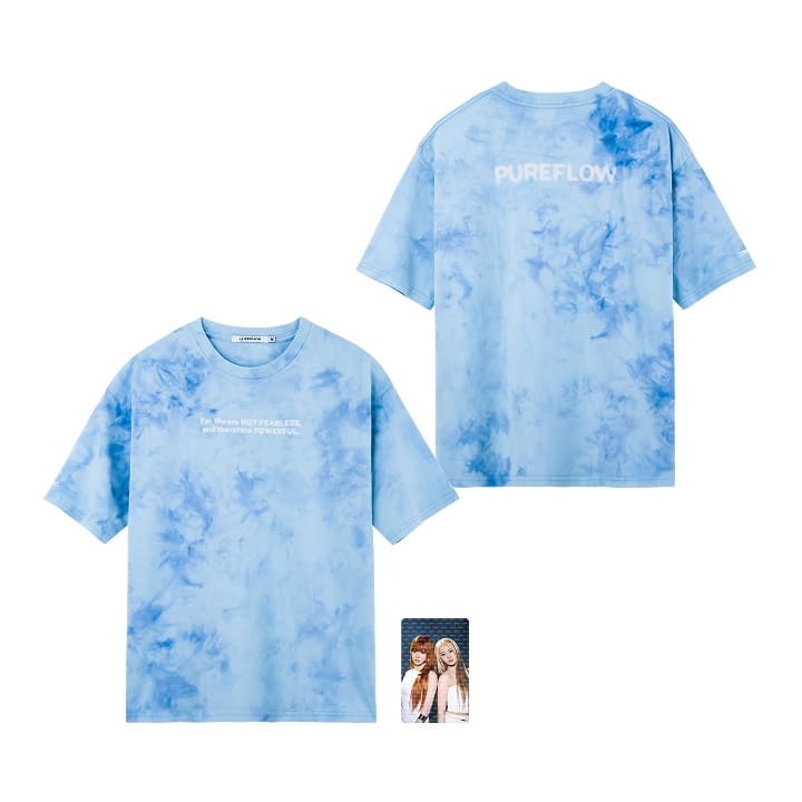 LE SSERAFIM - WORLD TOUR PUREFLOW IN JAPAN OFFICIAL MERCH TIE-DYE T-SHIRT (BLUE)