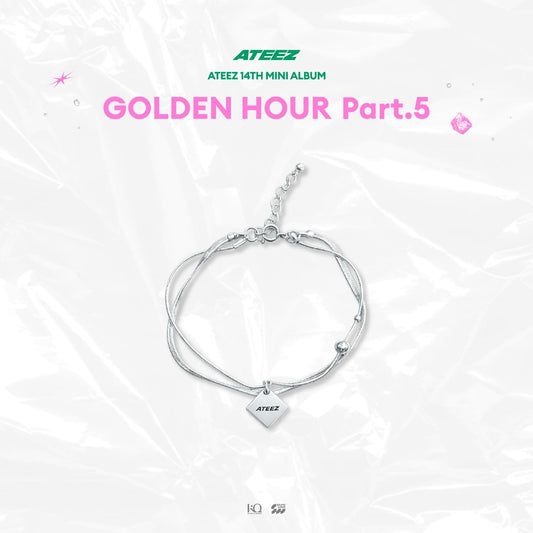 ATEEZ - 14TH MINI ALBUM GOLDEN HOUR : PART.5 POP-UP STORE OFFICIAL MERCH 925 SILVER BRACELET