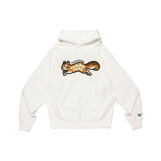 BTS J-HOPE X HUMAN MADE - HUMAN HOPE OFFICIAL MERCH HEAVYWEIGHT HOODIE WHITE