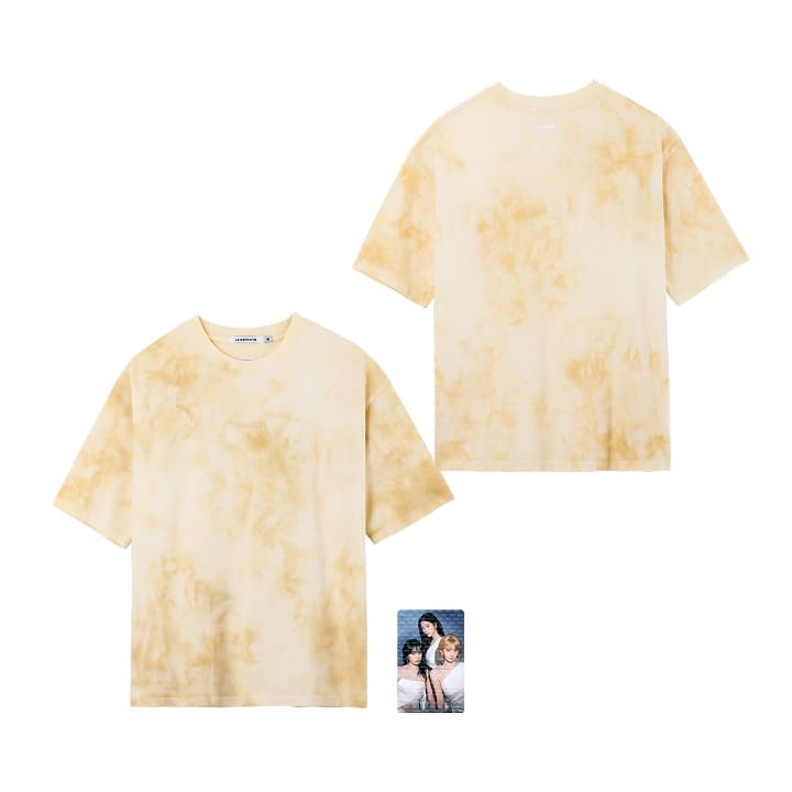 LE SSERAFIM - WORLD TOUR PUREFLOW IN JAPAN OFFICIAL MERCH TIE-DYE T-SHIRT (CREAM)