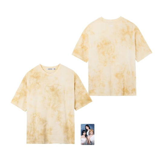 LE SSERAFIM - WORLD TOUR PUREFLOW IN JAPAN OFFICIAL MERCH TIE-DYE T-SHIRT (CREAM)