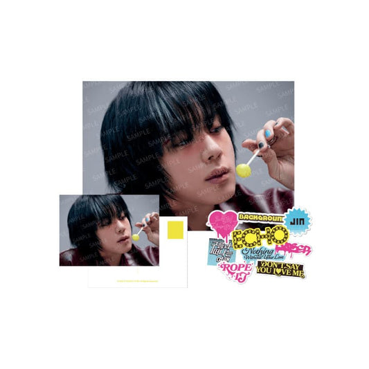 BTS JIN - ECHO OFFICIAL MERCH MINI POSTER & STICKER SET