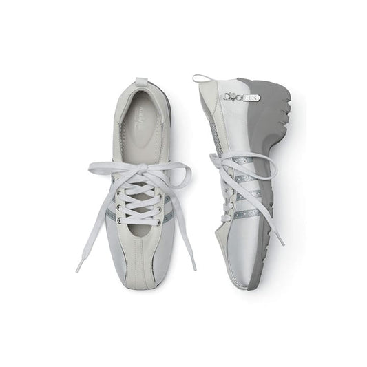 ILLIT - ILLIT X ROCKFISH WEATHERWEAR OFFICIAL MERCH BLISS HEEL LACEUP SNEAKERS (WHITE)