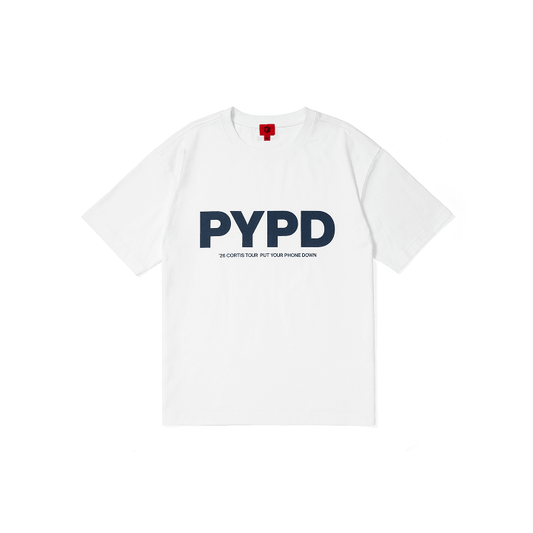 [2ND PRE-ORDER] CORTIS - WORLD TOUR PUT YOUR PHONE DOWN OFFICIAL MERCH PYPD T-SHIRT (WHITE)