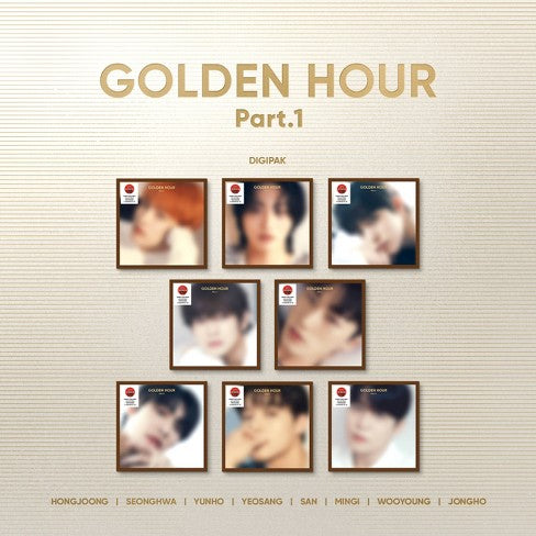 ATEEZ 10th Mini Album GOLDEN HOUR : PART.1 DIGIPAK version. Member Version (Selectable)