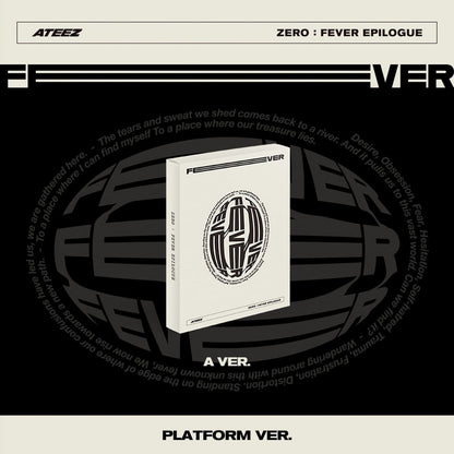 ATEEZ 1st Repackage EP Album ZERO : FEVER Epilogue Platform version (A version) with Photocard, Image card.