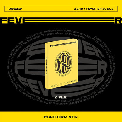 ATEEZ 1st Repackage EP Album ZERO : FEVER Epilogue Platform version (Z version) with Photocard, Image card.