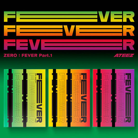 ATEEZ 5th Mini Album ZERO : FEVER Part.1 with Photo booklet, Sticker, Photocards, Poster, Polaroid.